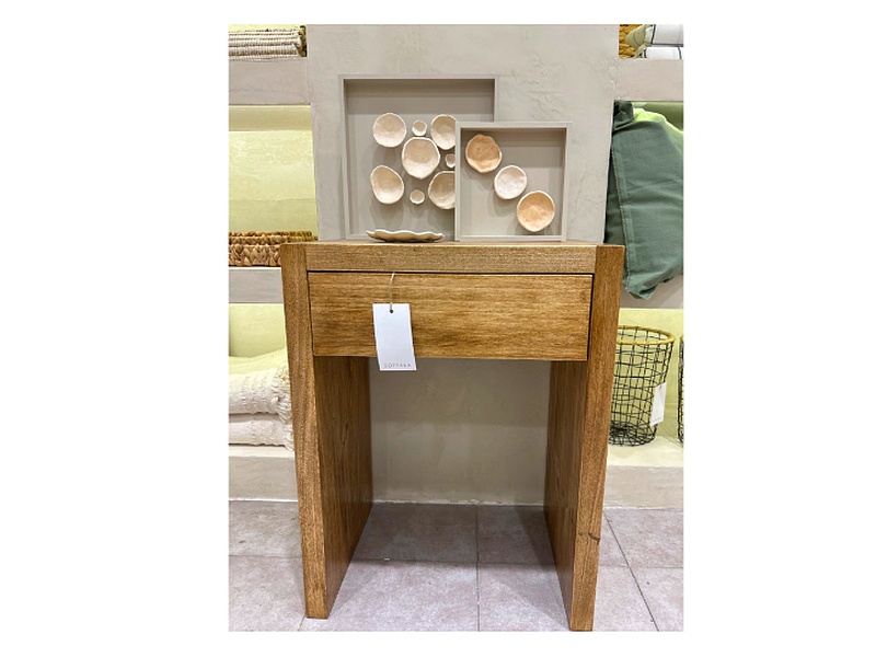 Velador Luz Terra Madera Santa Cruz Soffara